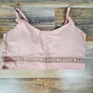 Lucky NWOT Seamless sports bra blush pale nude pink